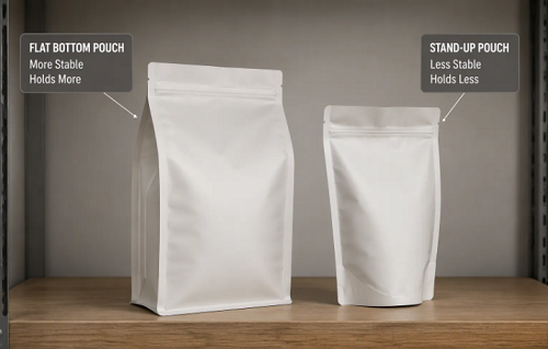 img of The key differences between flat bottom pouches and stand-up pouches